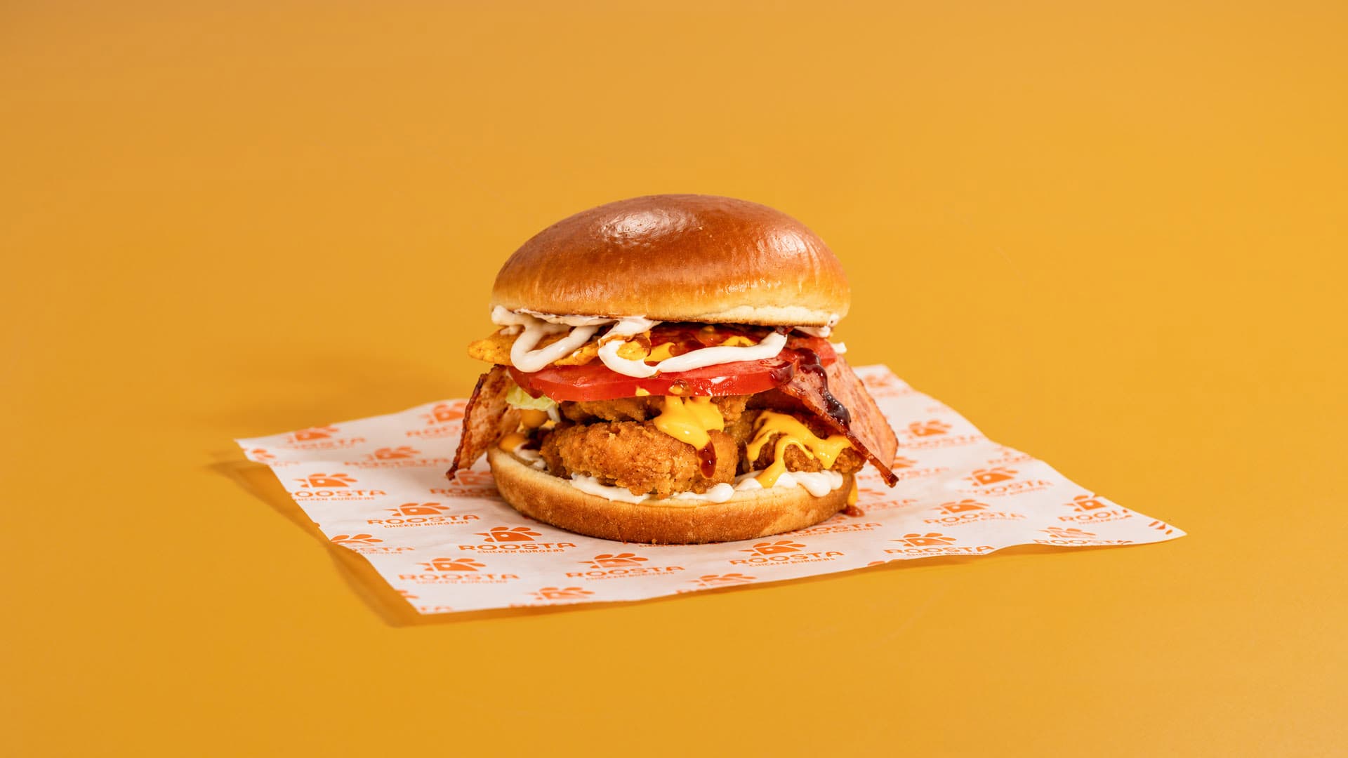 Double ROOSTA burger — ROOSTA Fried Chicken Zakynthos